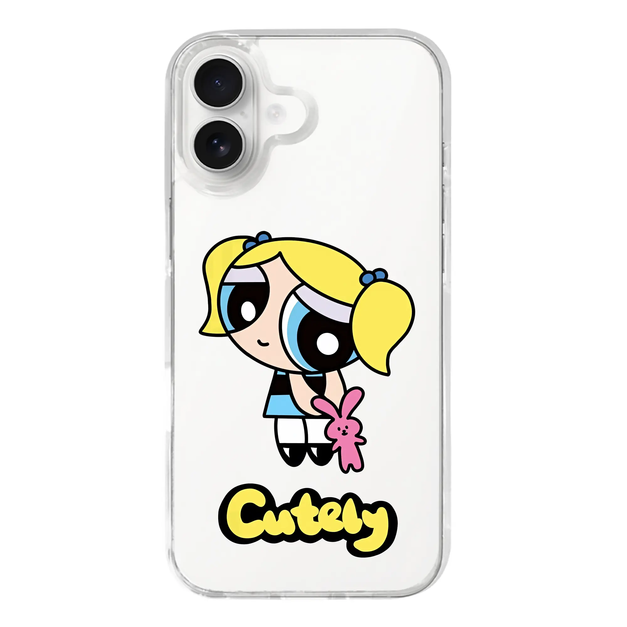 パワパフガールズ グッズ バブルス - iPhone 17シリーズ 透明スマホケース – 薄型・耐衝撃・精密フィット保護カバー